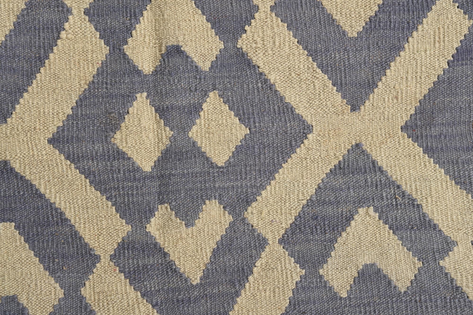 4' 1 x 5' 8 Hand Woven Kilim Modern Wool Rug