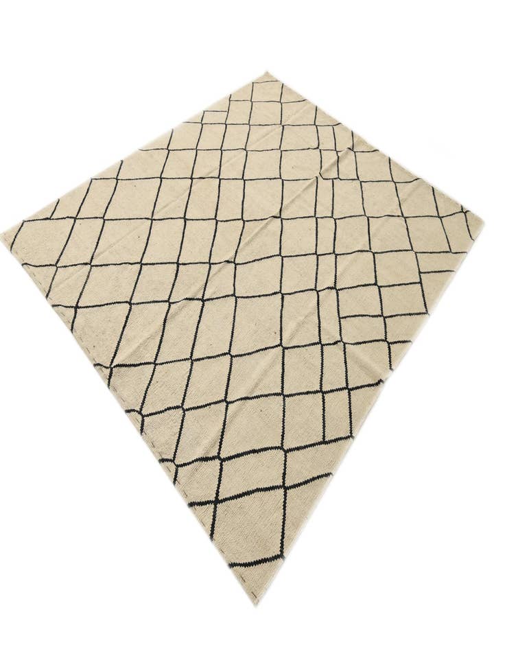 Detail image of 6' 2 x 7' 4  Hand Woven Kilim Modern Wool Rug