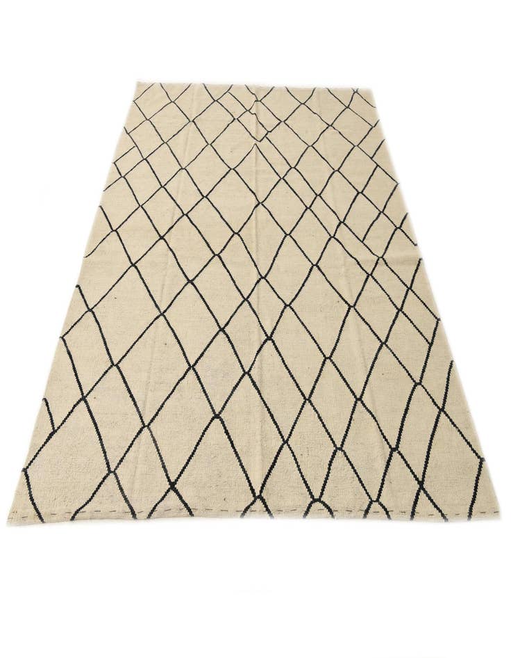 Detail image of 6' 2 x 7' 4  Hand Woven Kilim Modern Wool Rug