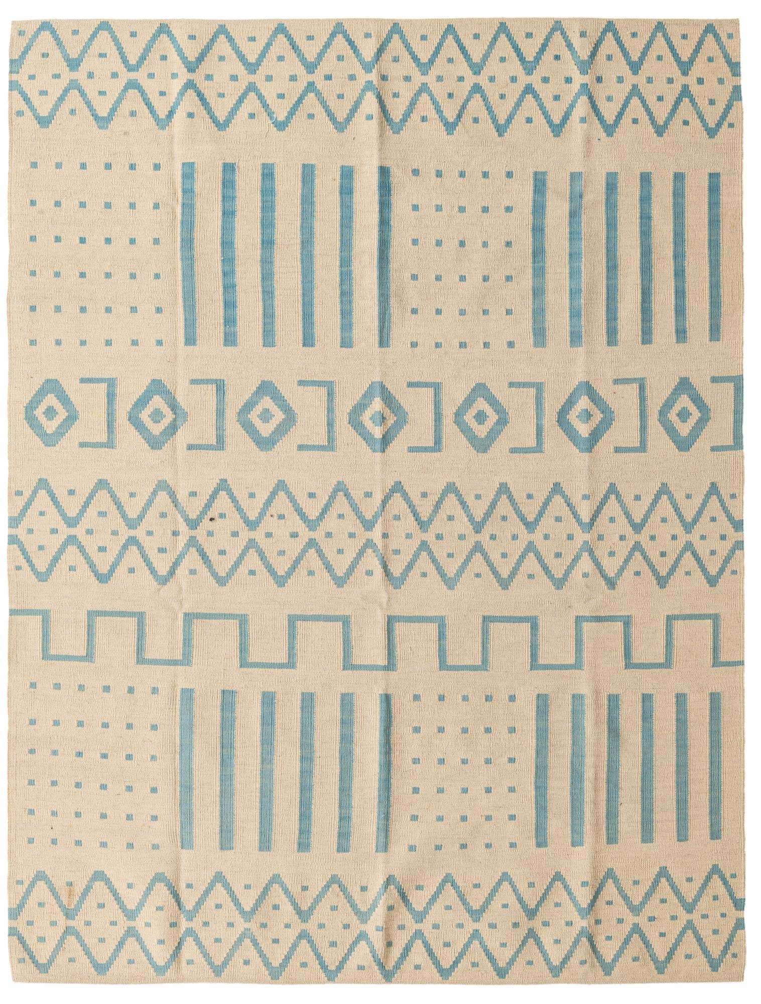 5' 9 x 7' 8 Hand Woven Kilim Modern Wool Rug