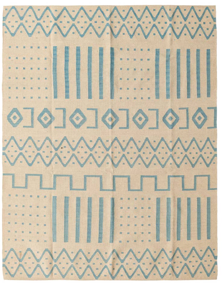 Detail image of 5' 9 x 7' 8 Hand Woven Kilim Modern Wool Rug