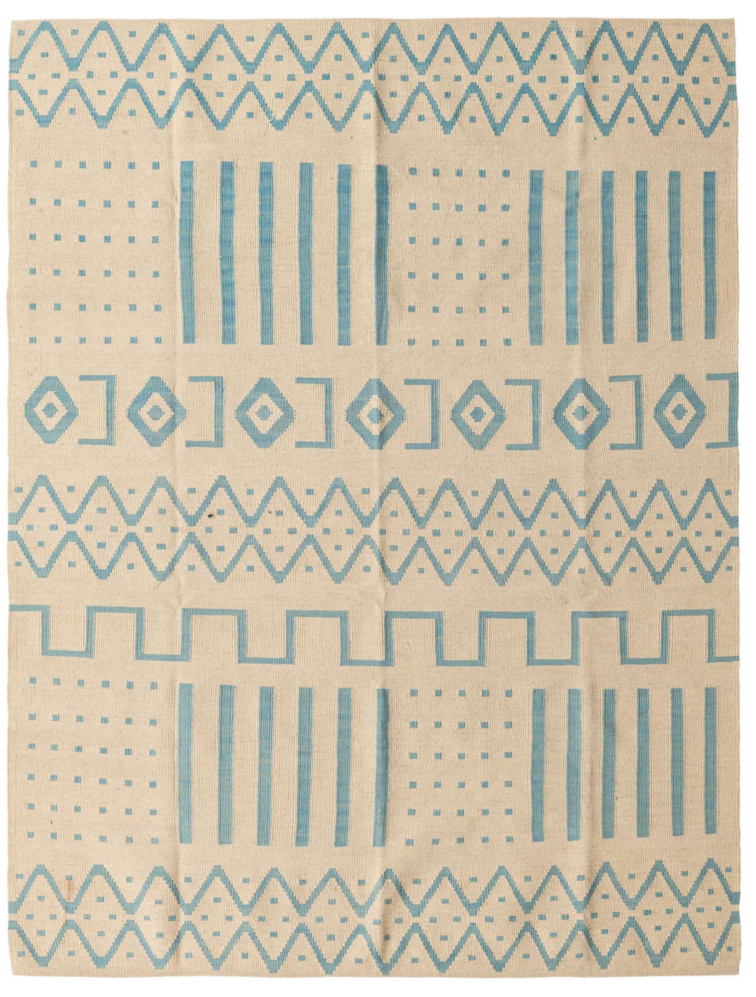 5' 9 x 7' 8 Hand Woven Kilim Modern Wool Rug