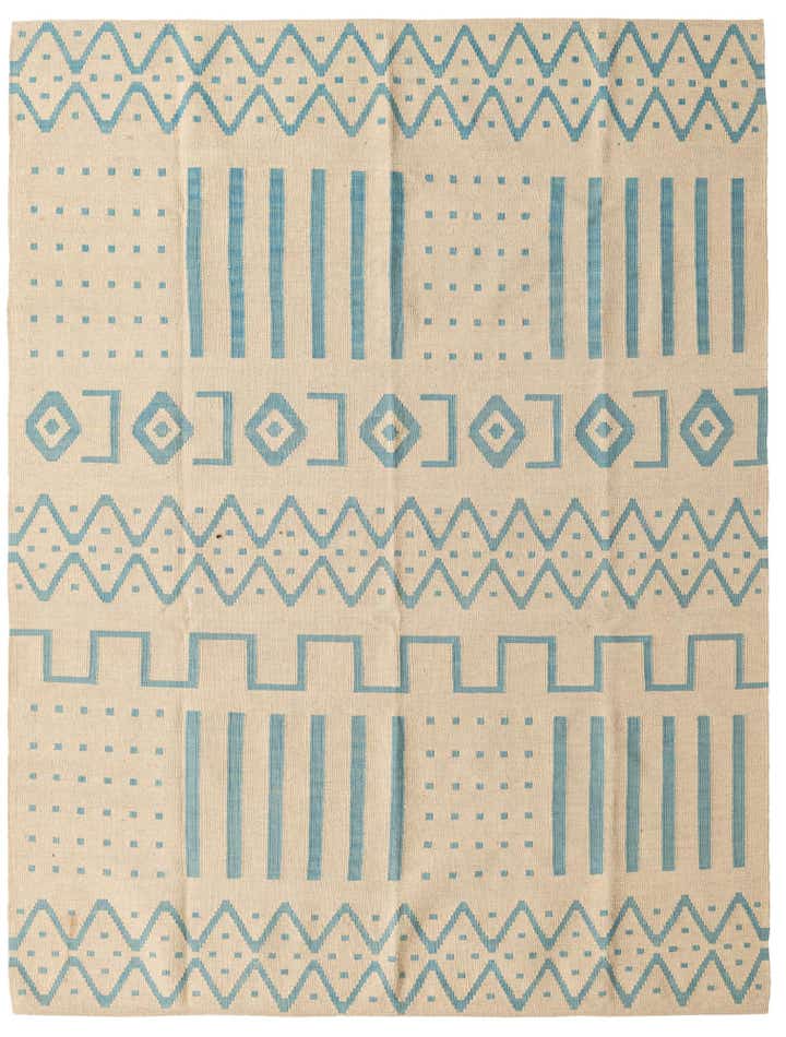 5' 9 x 7' 8 Hand Woven Kilim Modern Wool Rug