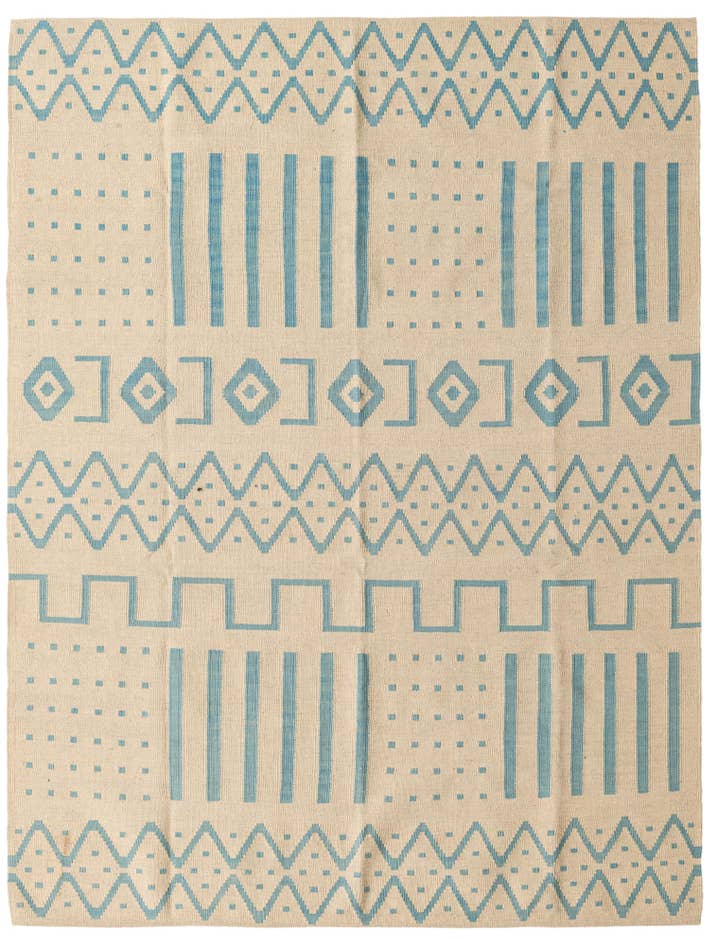 Detail image of 5' 9 x 7' 8 Hand Woven Kilim Modern Wool Rug