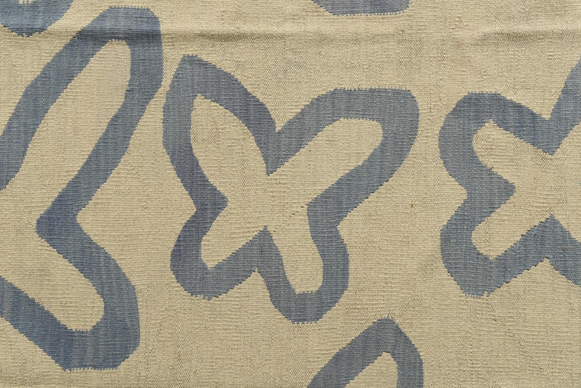 6' 8 x 9' 5 Hand Woven Kilim Modern Wool Rug