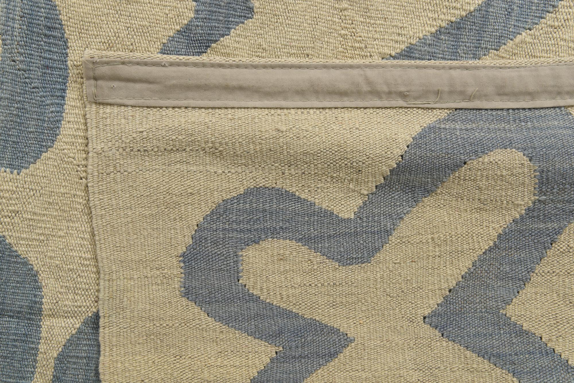 6' 8 x 9' 5 Hand Woven Kilim Modern Wool Rug