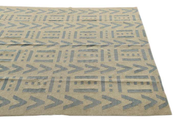 5' 4 x 6' 7 Hand Woven Kilim Modern Wool Rug