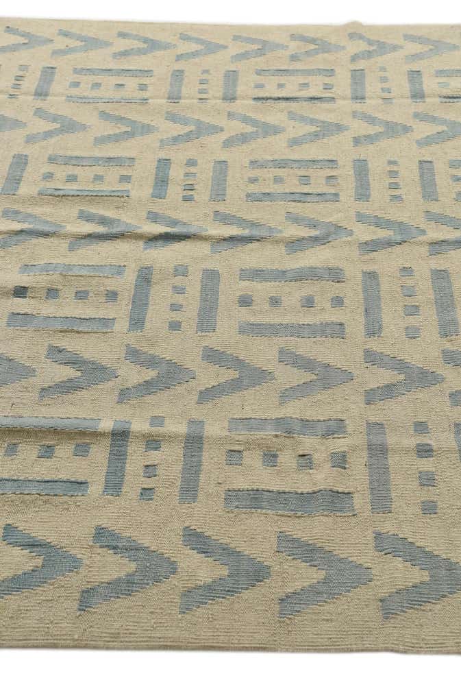 5' 4 x 6' 7 Hand Woven Kilim Modern Wool Rug