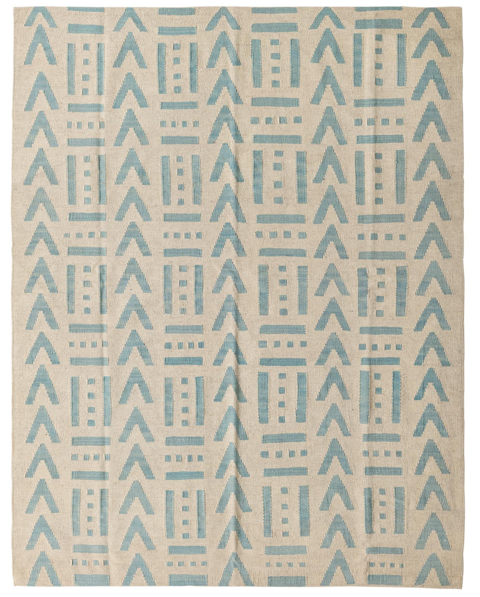 5' 4 x 6' 7 Hand Woven Kilim Modern Wool Rug