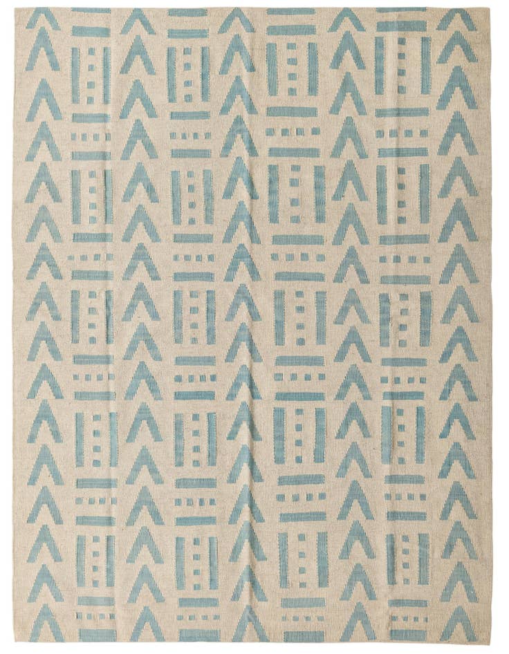 Detail image of 5' 4 x 6' 7 Hand Woven Kilim Modern Wool Rug