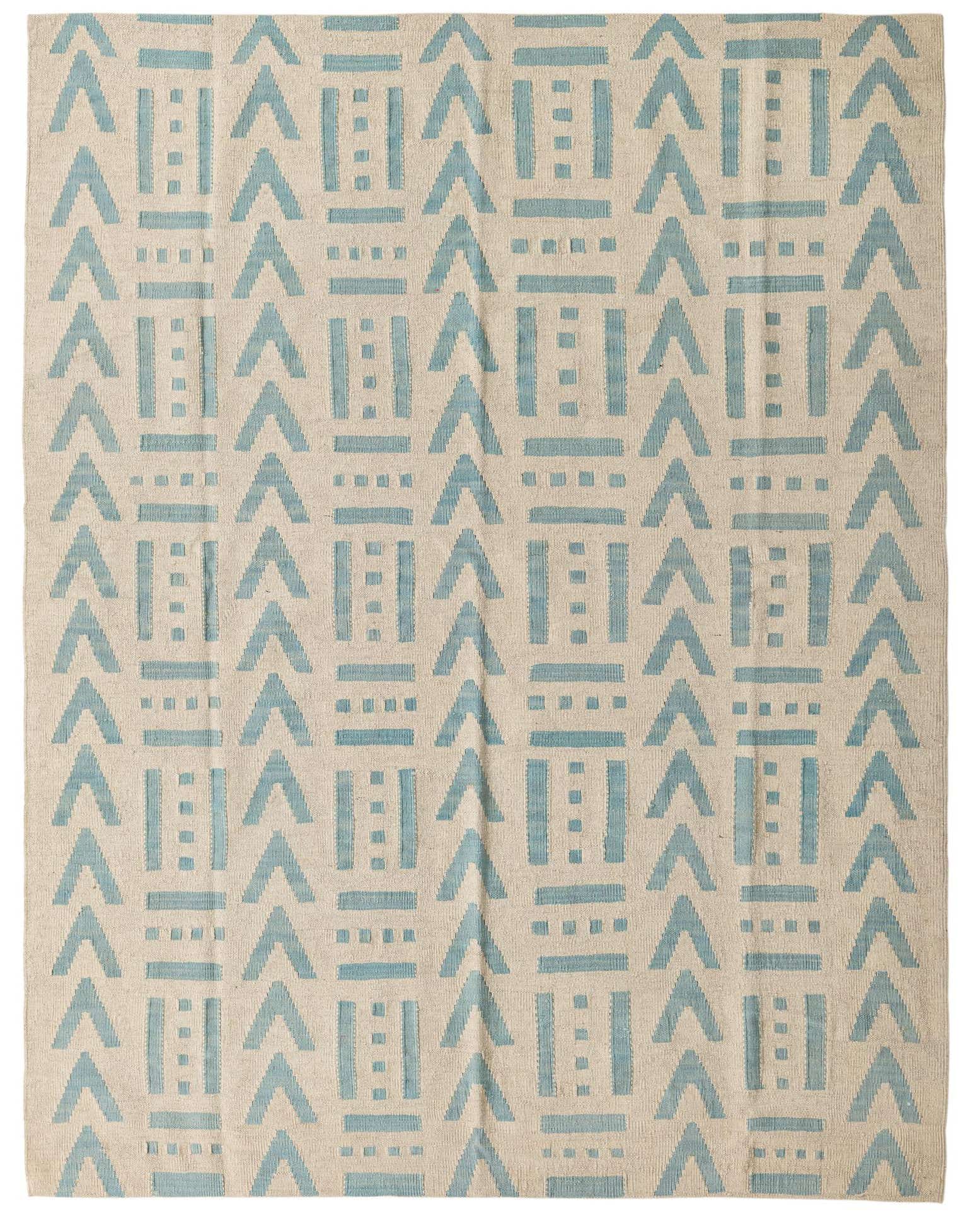 5' 4 x 6' 7 Hand Woven Kilim Modern Wool Rug