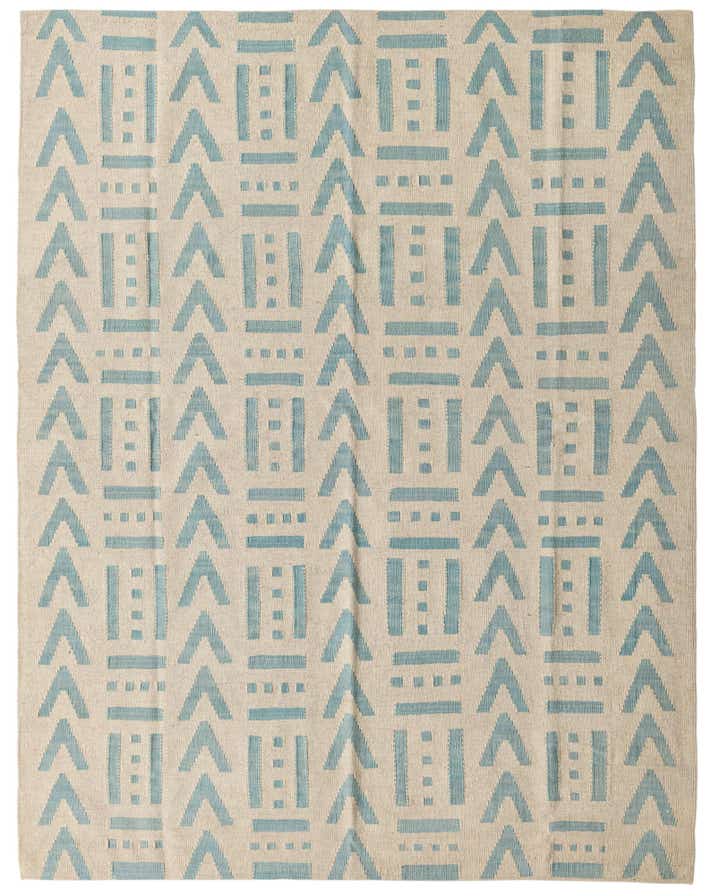 5' 4 x 6' 7 Hand Woven Kilim Modern Wool Rug