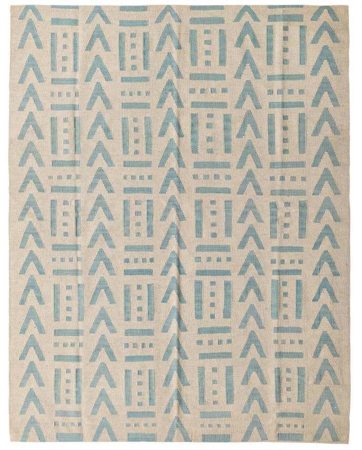 Detail image of 5' 4 x 6' 7 Hand Woven Kilim Modern Wool Rug