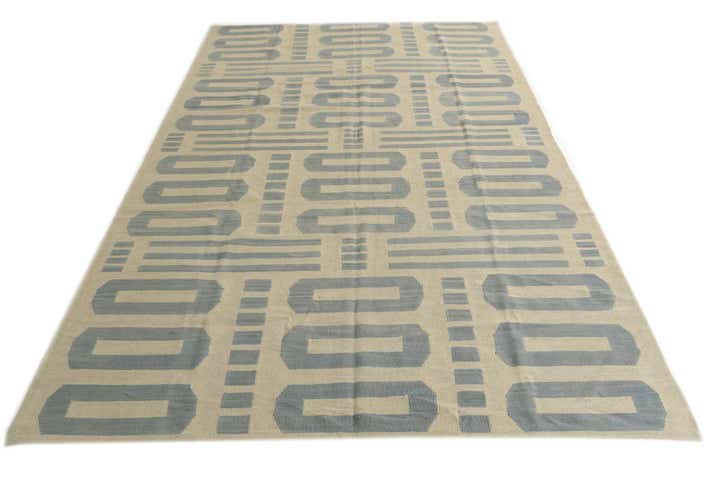 6' 3 x 9' 5 Hand Woven Kilim Modern Wool Rug