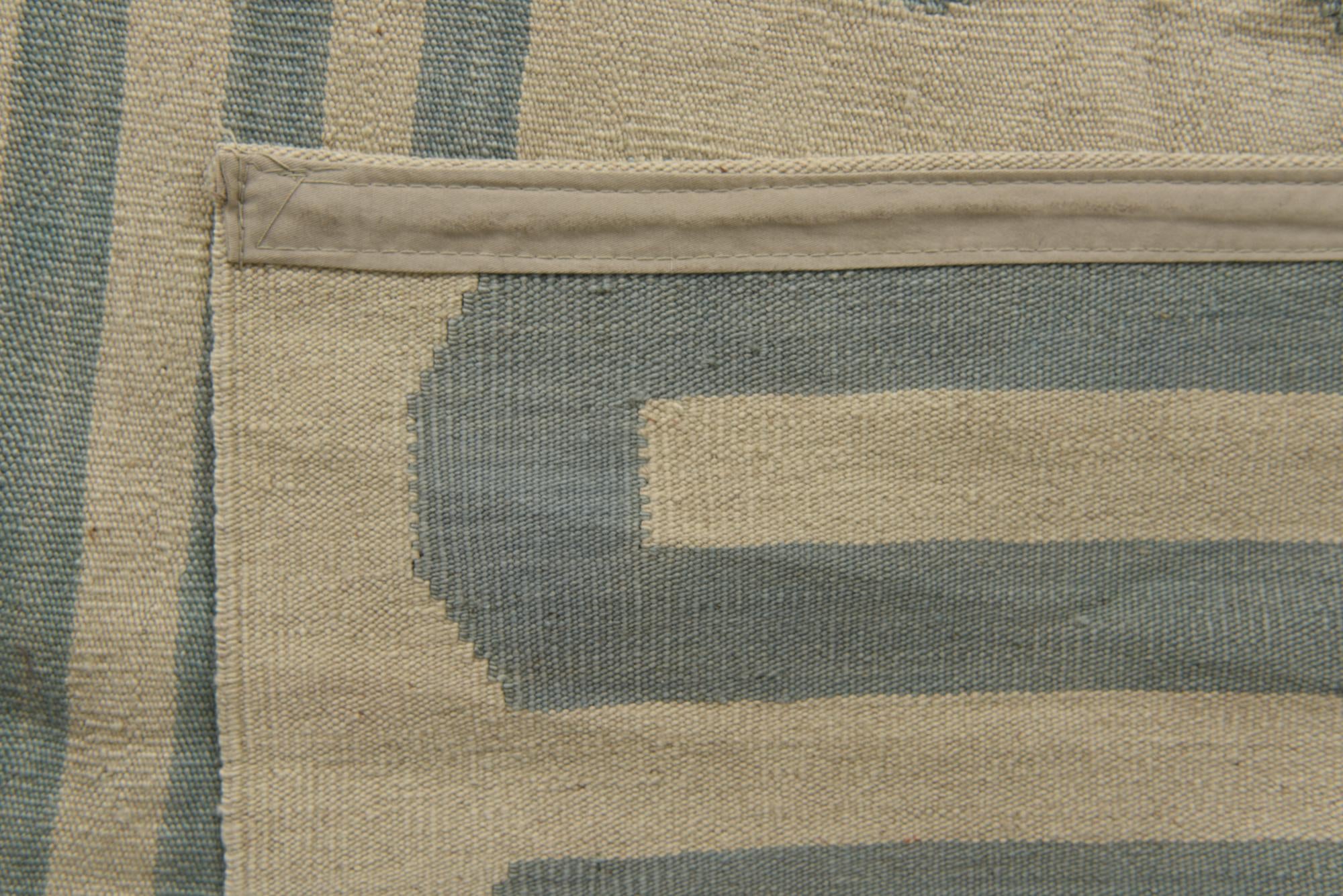 6' 3 x 9' 5 Hand Woven Kilim Modern Wool Rug