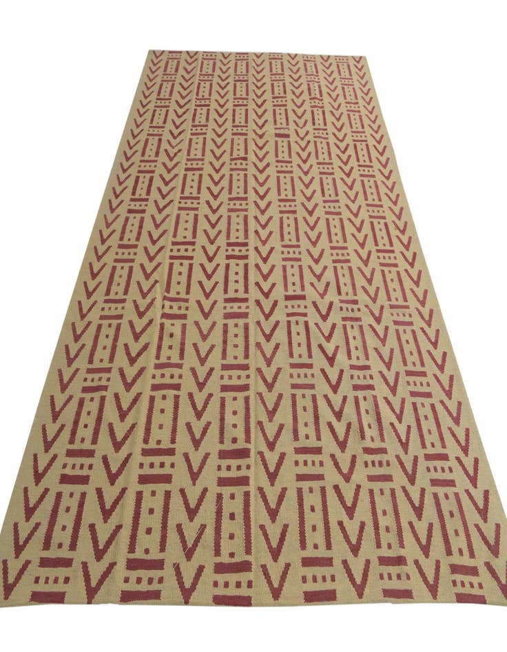 Detail image of 6' 9 x 9' 9  Hand Woven Kilim Modern Wool Rug