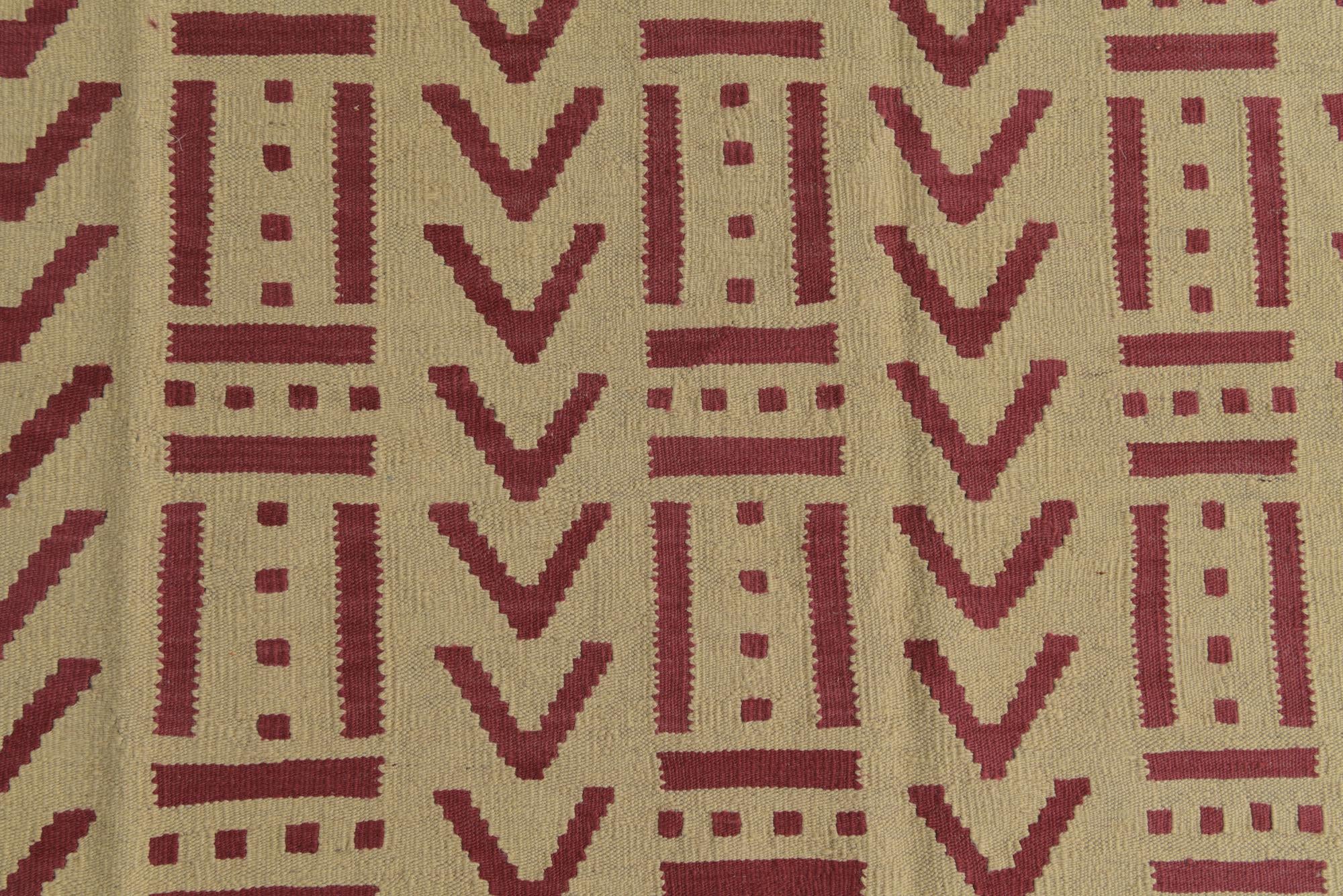 6' 9 x 9' 9 Hand Woven Kilim Modern Wool Rug