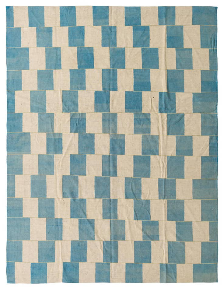 Detail image of 7' 7 x 10' 1 Hand Woven Kilim Modern Wool Rug