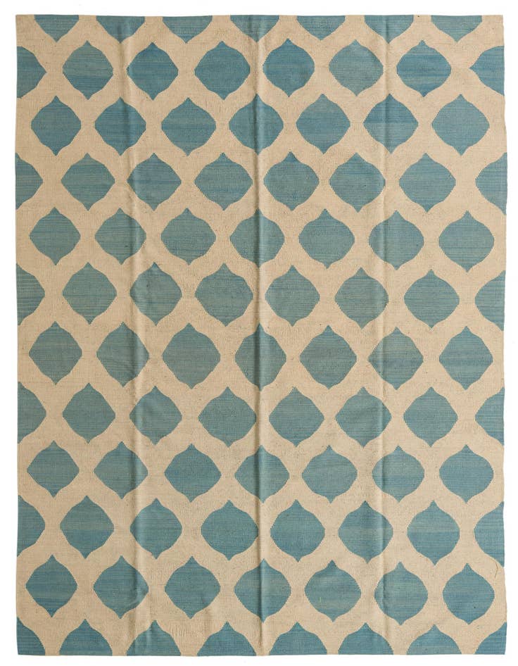 Detail image of 6' 7 x 9' 9 Hand Woven Kilim Modern Wool Rug
