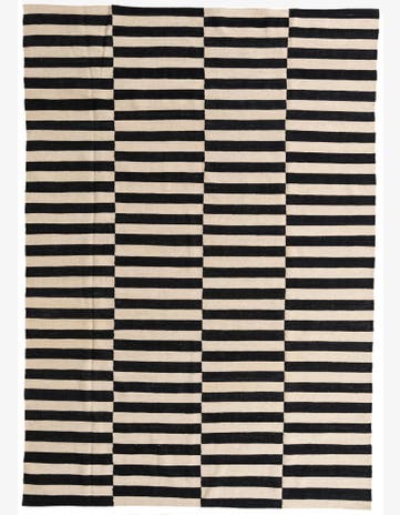 6' 9 x 9' 7 Hand Woven Kilim Modern Wool Rug