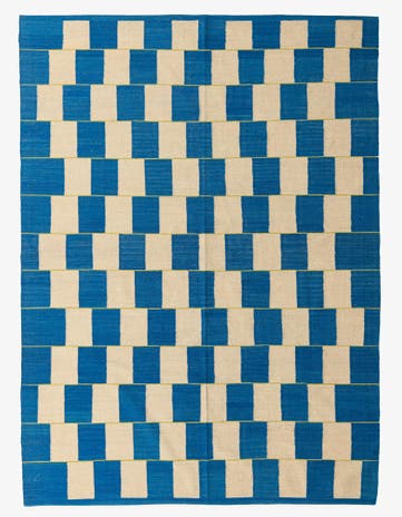 7' 2 x 9' 8 Hand Woven Kilim Modern Wool Rug