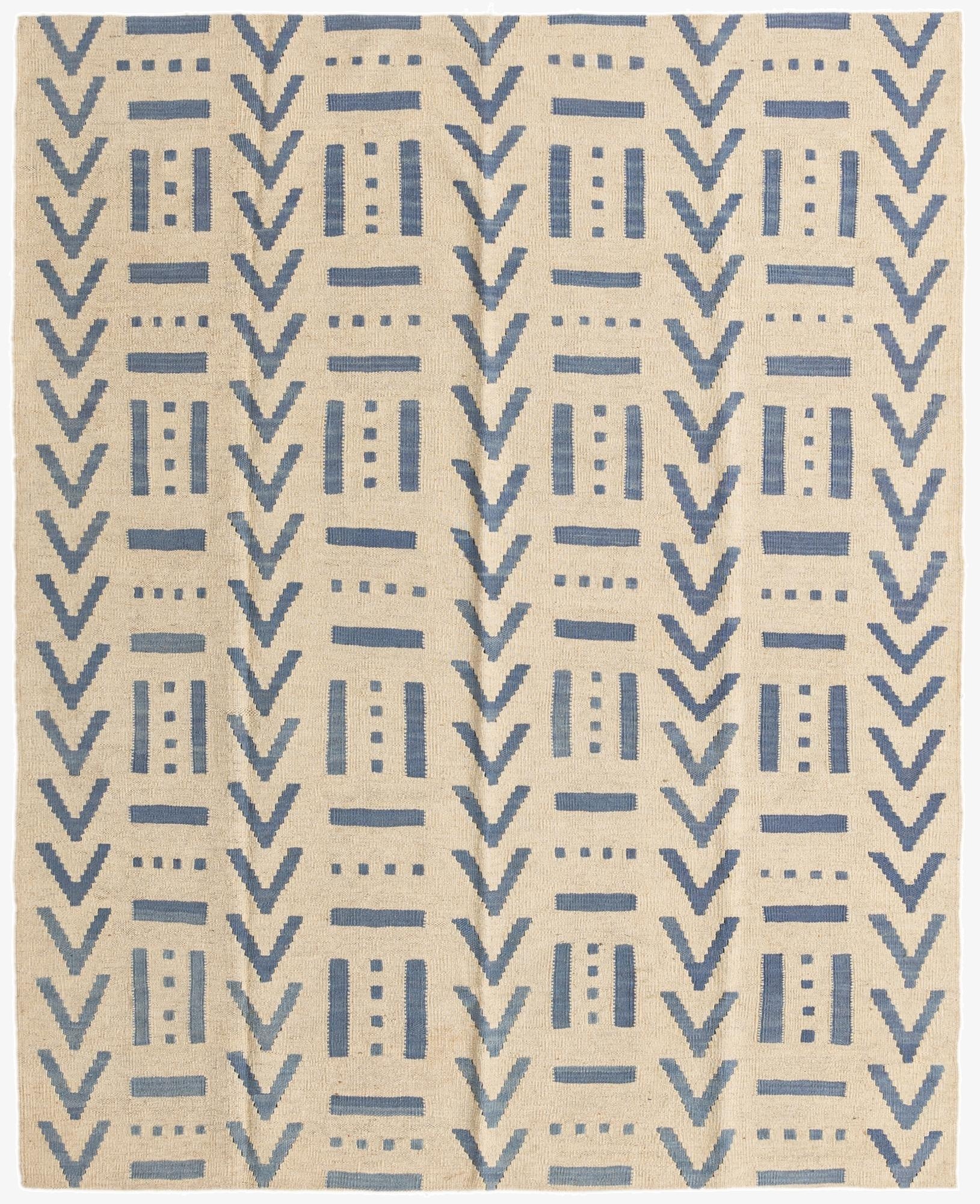 5' 2 x 6' 5  Hand Woven Kilim Modern Wool Rug
