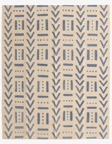 5' 2 x 6' 5 Hand Woven Kilim Modern Wool Rug
