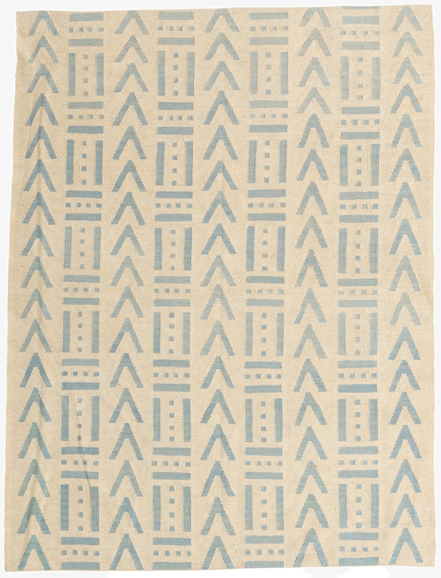 5' x 6' 6  Hand Woven Kilim Modern Wool Rug