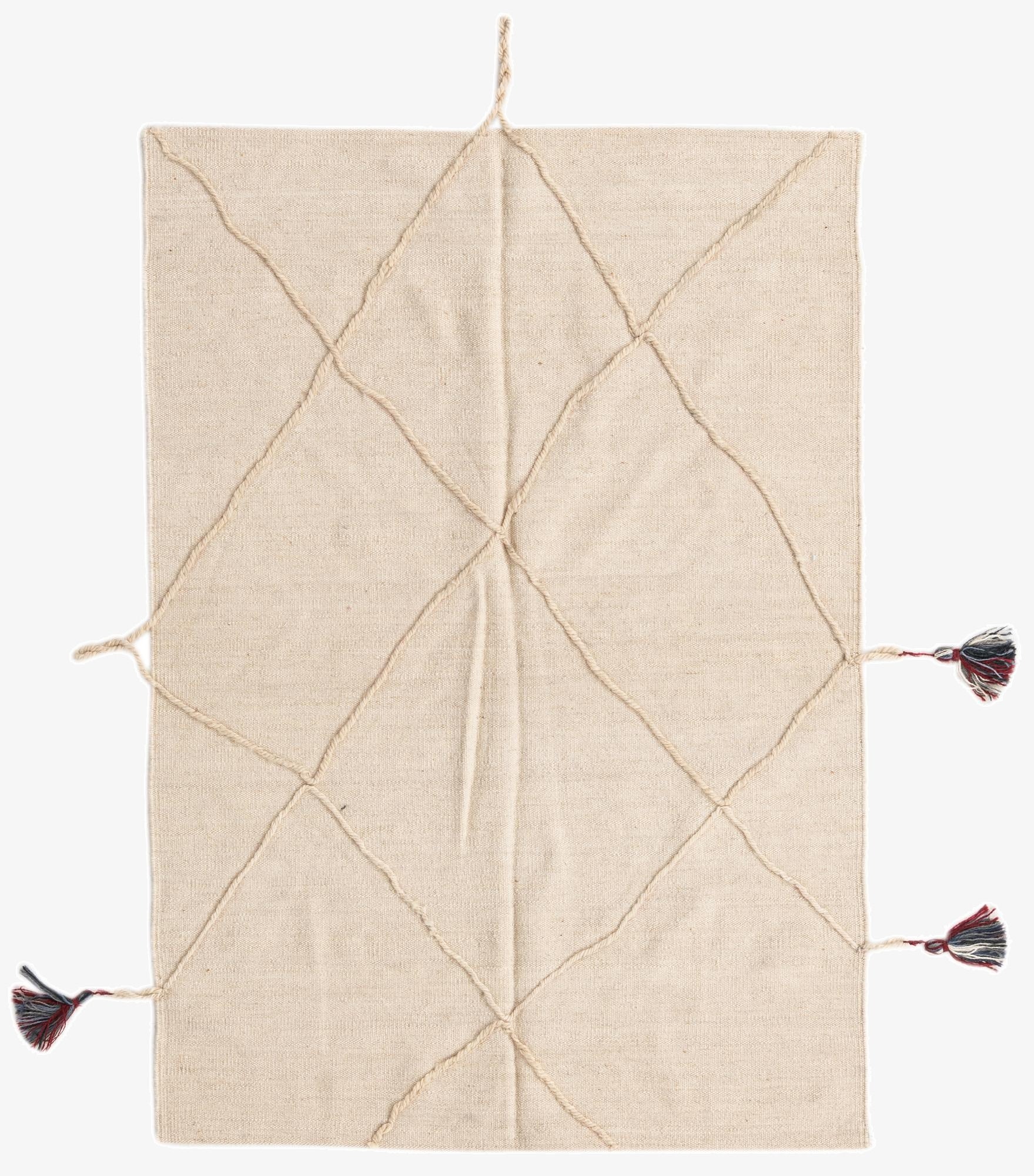 3' 5 x 5'  Hand Woven Kilim Modern Wool Rug