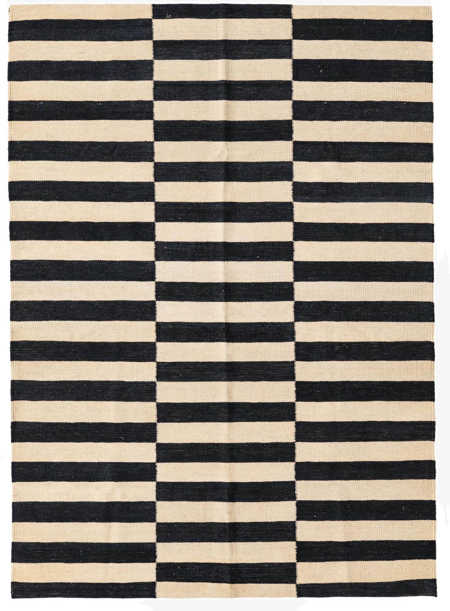 4' 3 x 5' 11  Hand Woven Kilim Modern Wool Rug