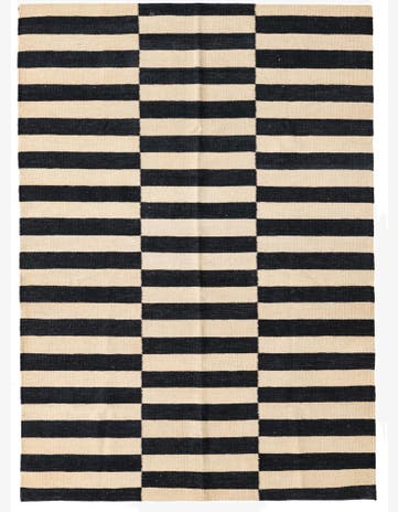 4' 3 x 5' 11 Hand Woven Kilim Modern Wool Rug