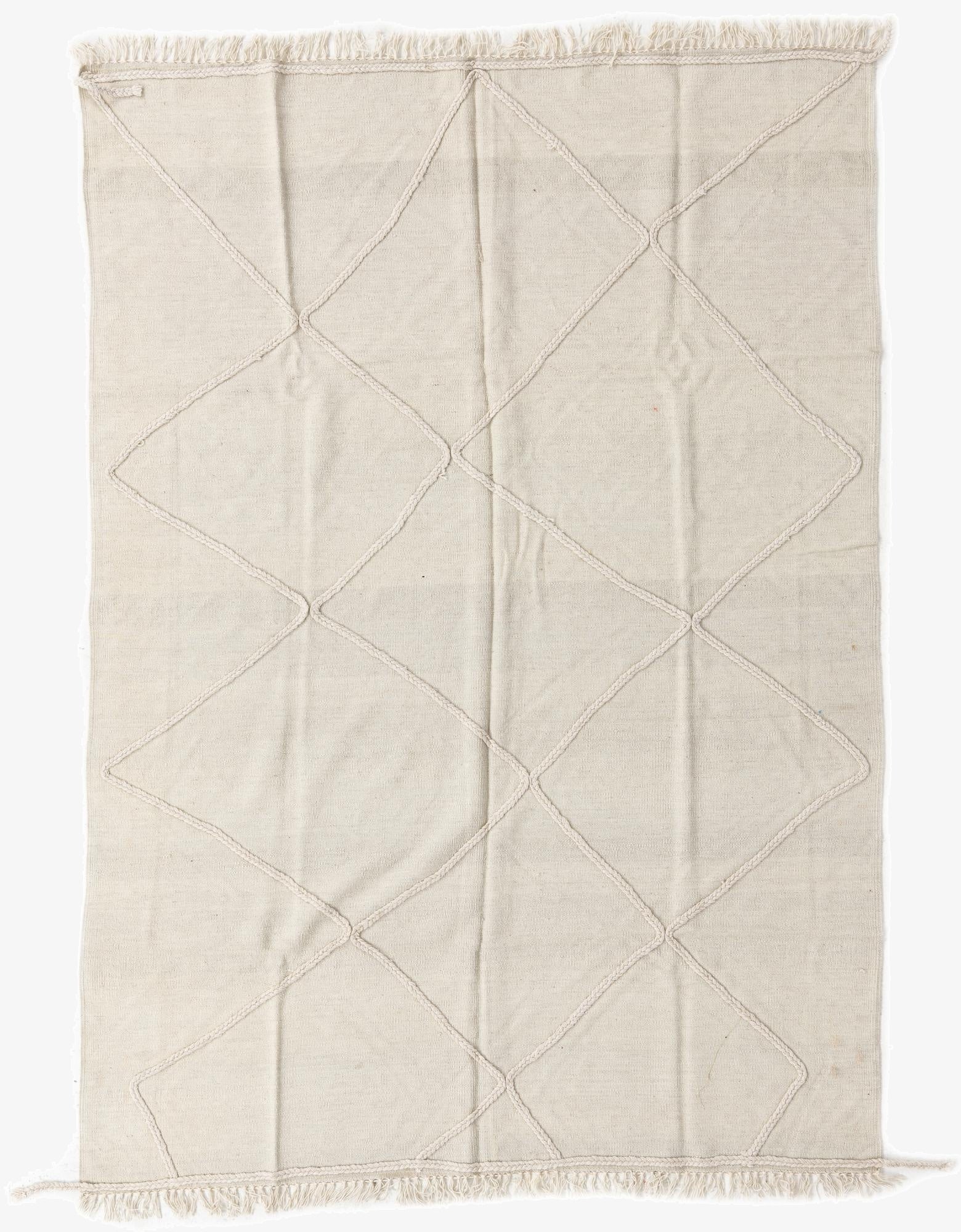 5' 7 x 7' 9  Hand Woven Kilim Modern Wool Rug