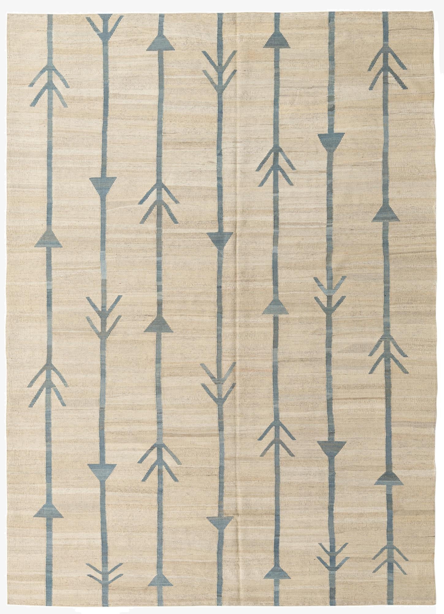 6' 9 x 9' 5  Hand Woven Kilim Modern Wool Rug