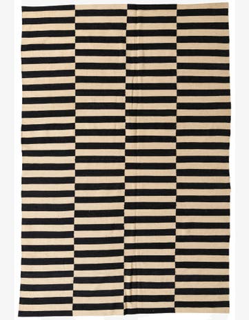 6' 8 x 9' 10 Hand Woven Kilim Modern Wool Rug