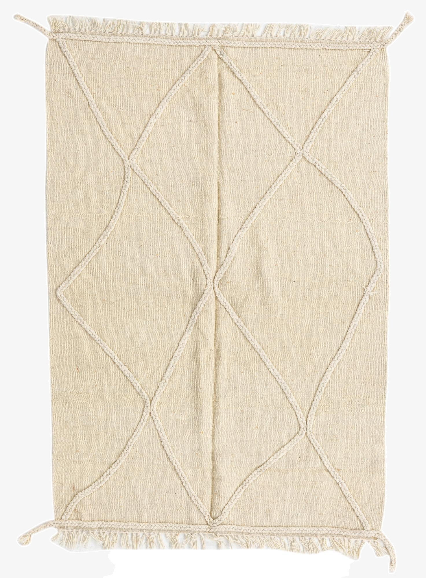 3' 3 x 4' 10  Hand Woven Kilim Modern Wool Rug