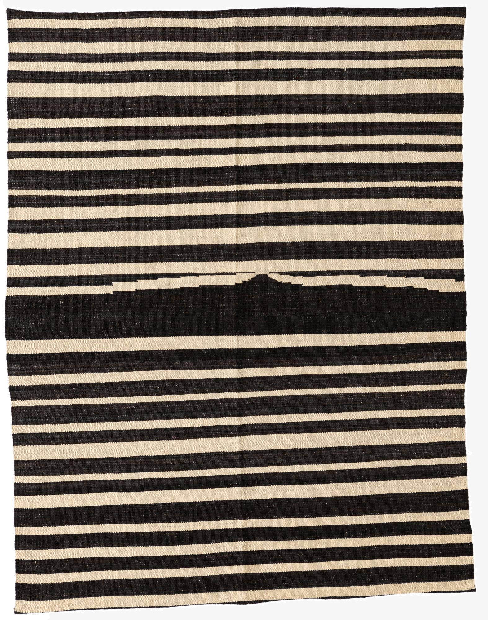 5' x 6' 5  Hand Woven Kilim Modern Wool Rug