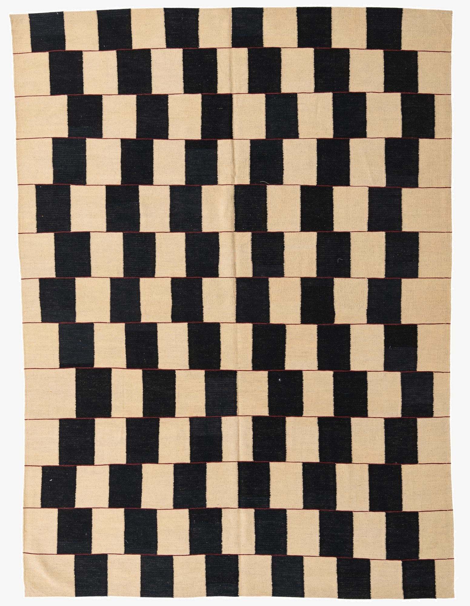 7' x 9' 7  Hand Woven Kilim Modern Wool Rug