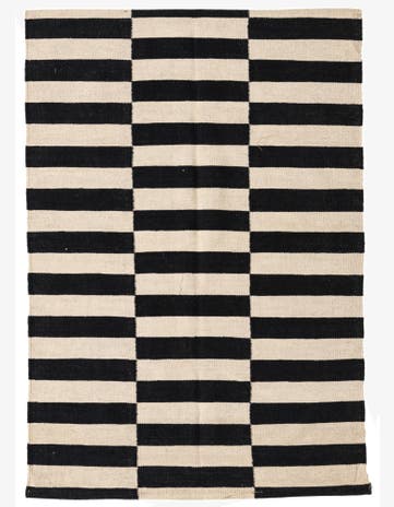3' 4 x 4' 9 Hand Woven Kilim Modern Wool Rug