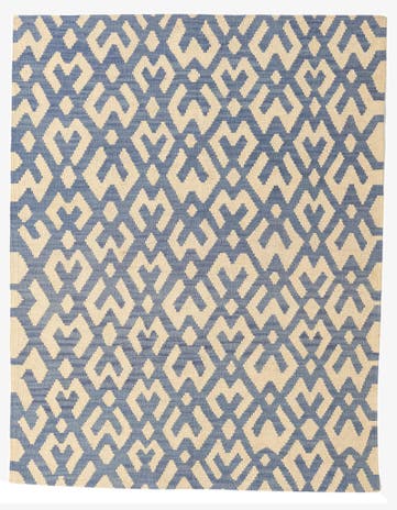 4' 6 x 5' 9 Hand Woven Kilim Modern Wool Rug