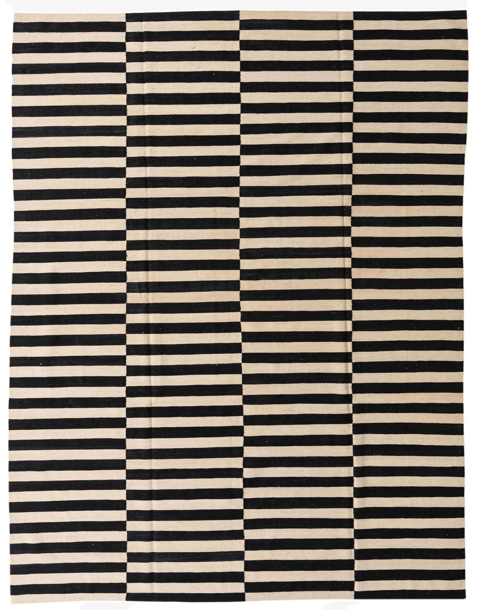 8' 7 x 11' 1  Hand Woven Kilim Modern Wool Rug