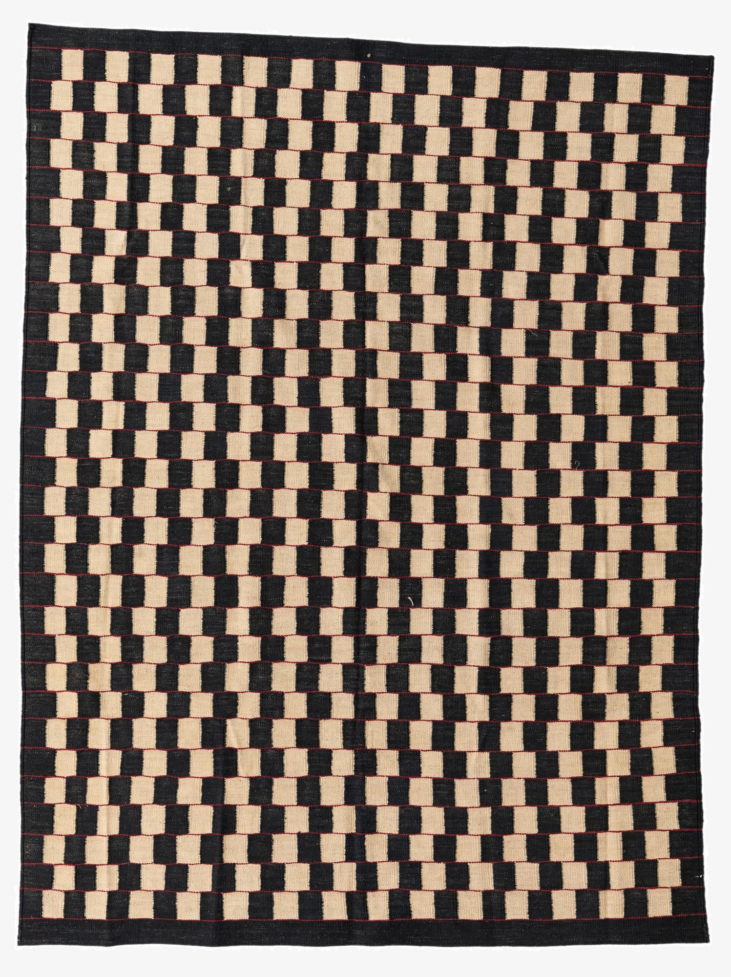 5' 8 x 7' 6  Hand Woven Kilim Modern Wool Rug