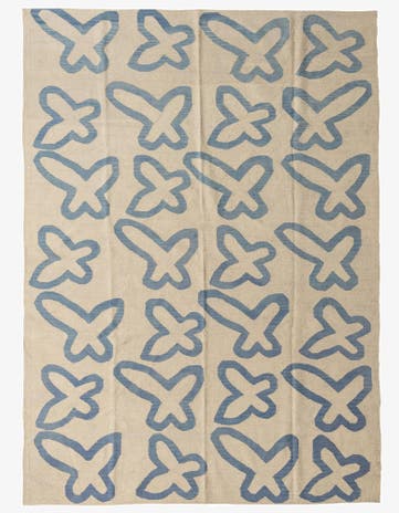 6' 8 x 9' 5 Hand Woven Kilim Modern Wool Rug