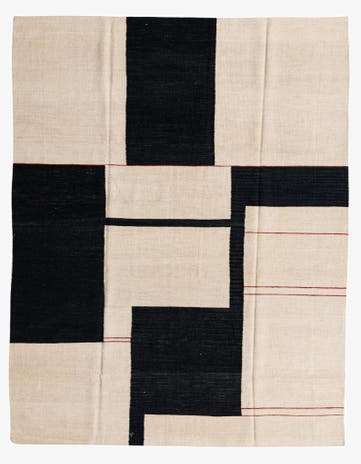 6' x 7' 8 Hand Woven Kilim Modern Wool Rug