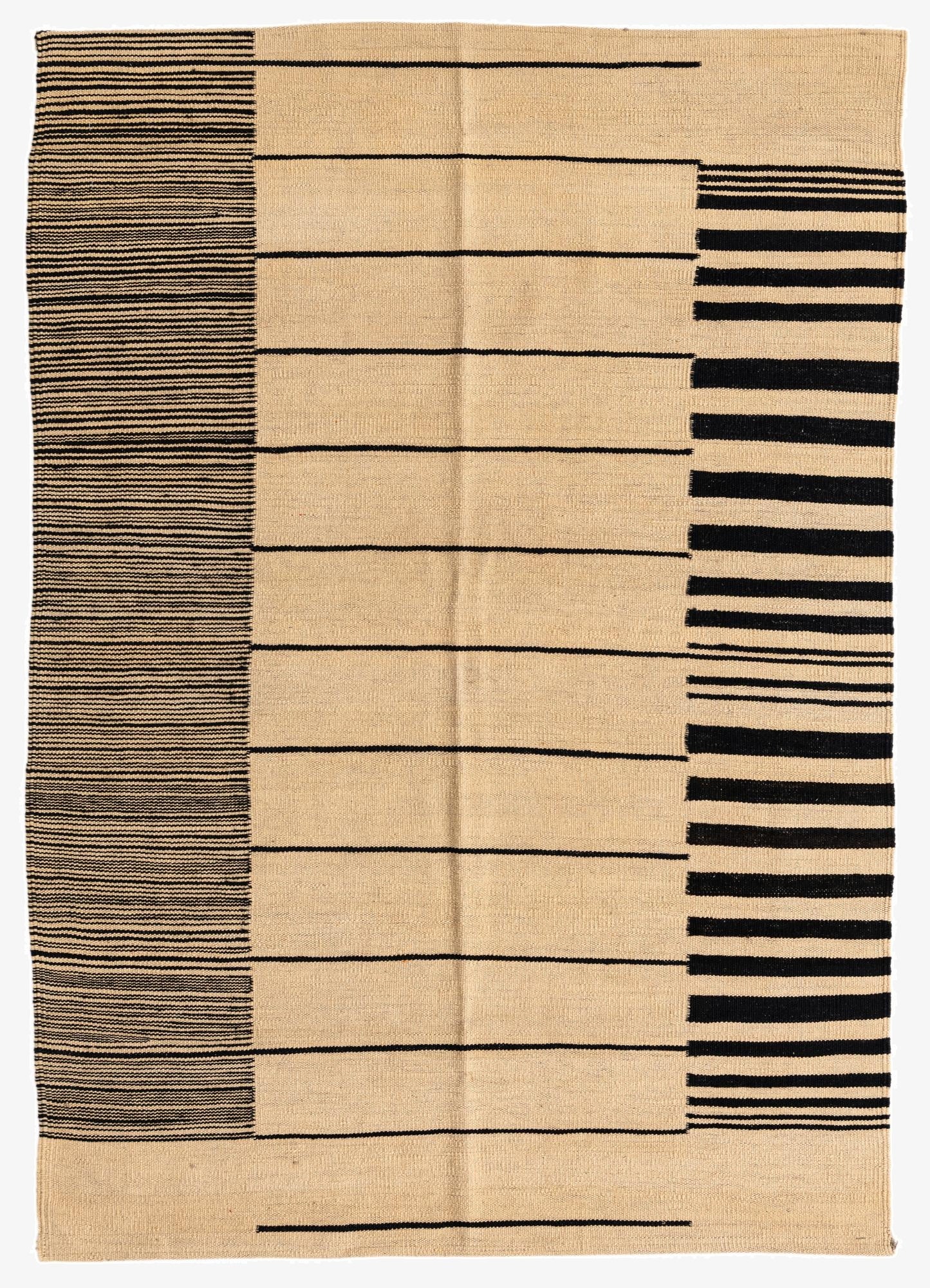 4' 1 x 5' 10  Hand Woven Kilim Modern Wool Rug