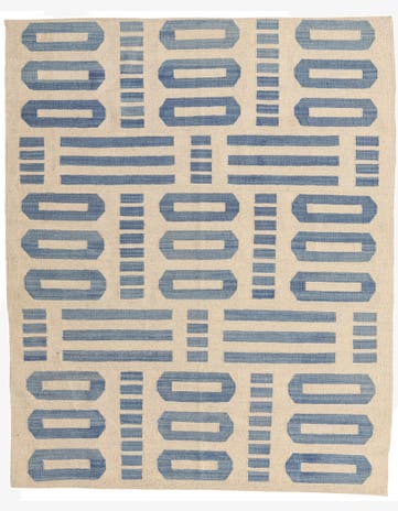 5' 4 x 6' 5 Hand Woven Kilim Modern Wool Rug