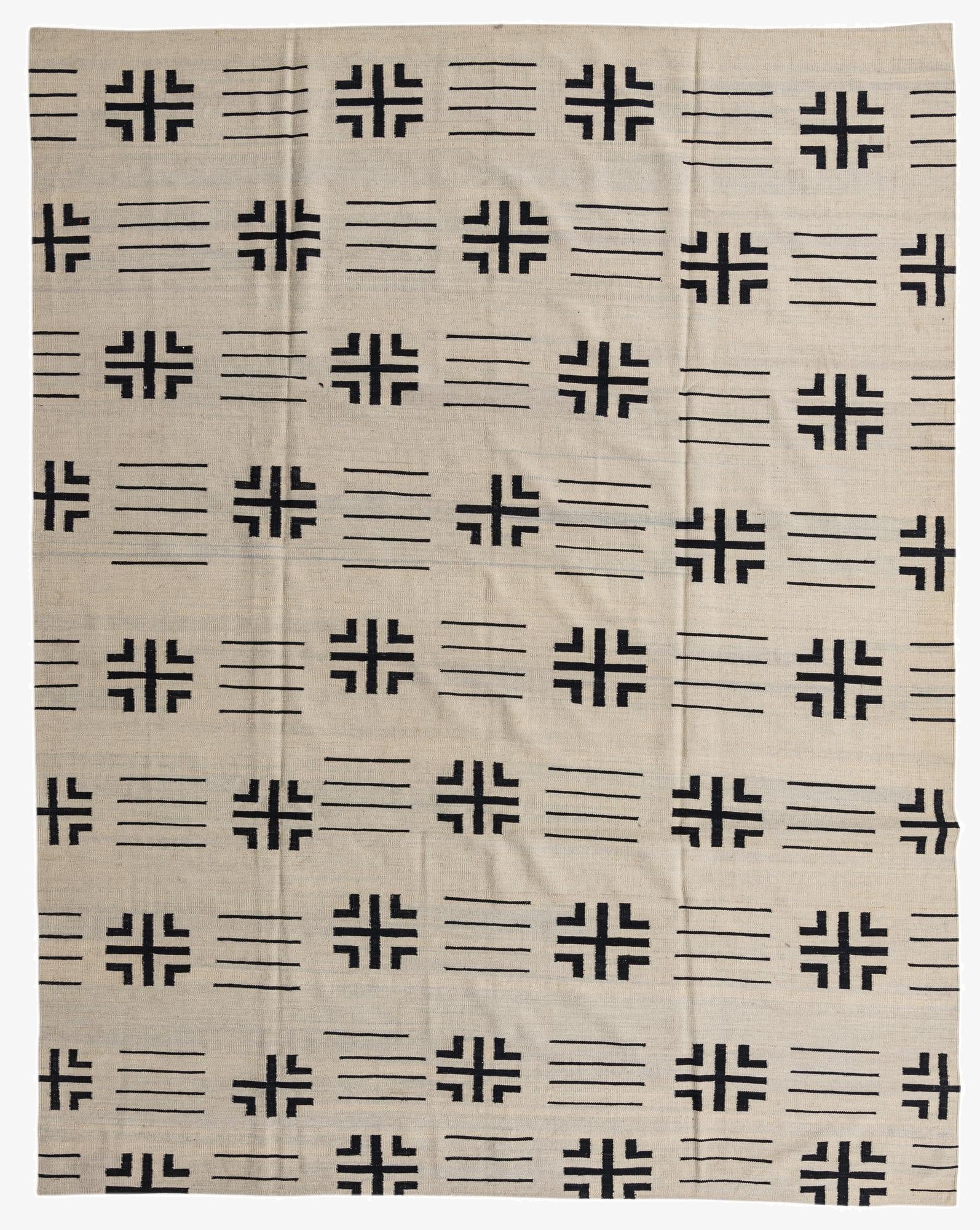 8' 6 x 10' 10  Hand Woven Kilim Modern Wool Rug