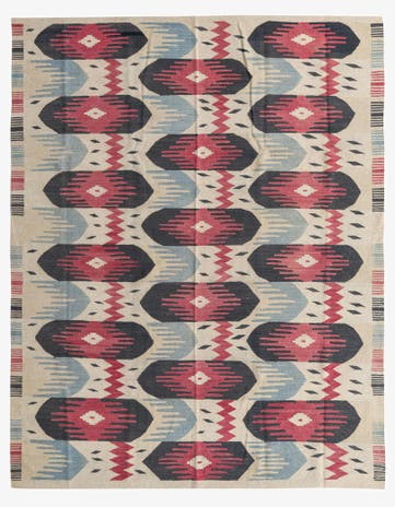 6' x 7' 9 Hand Woven Kilim Modern Wool Rug