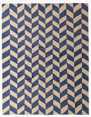 10' x 13' Hand Woven Kilim Modern Wool Rug