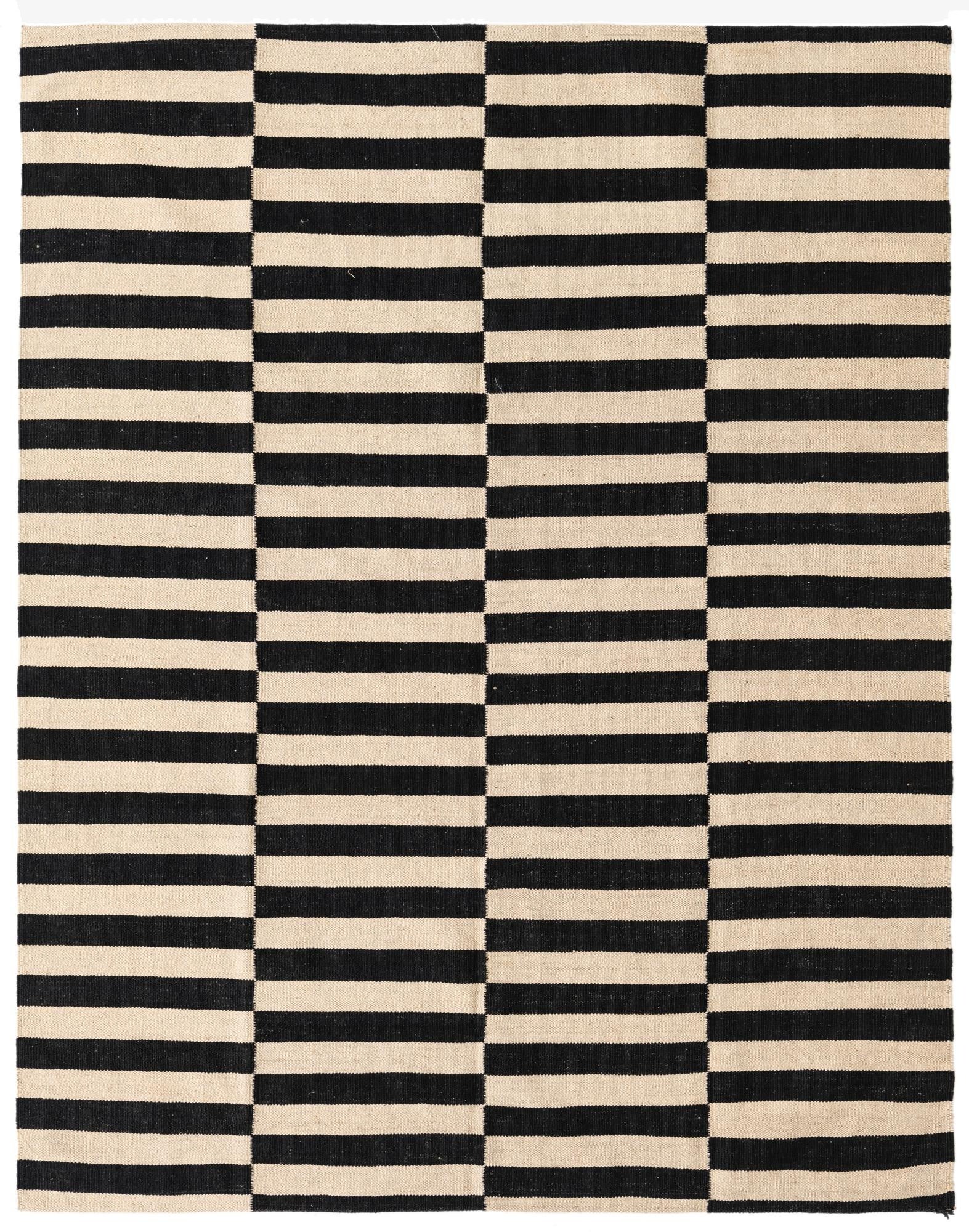 5' 1 x 6' 4  Hand Woven Kilim Modern Wool Rug