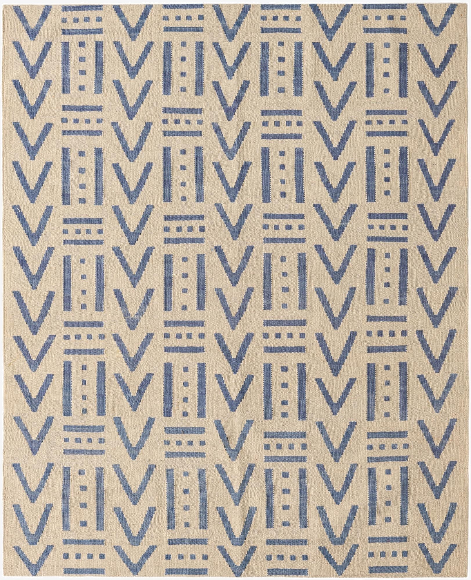 5' 3 x 6' 5  Hand Woven Kilim Modern Wool Rug